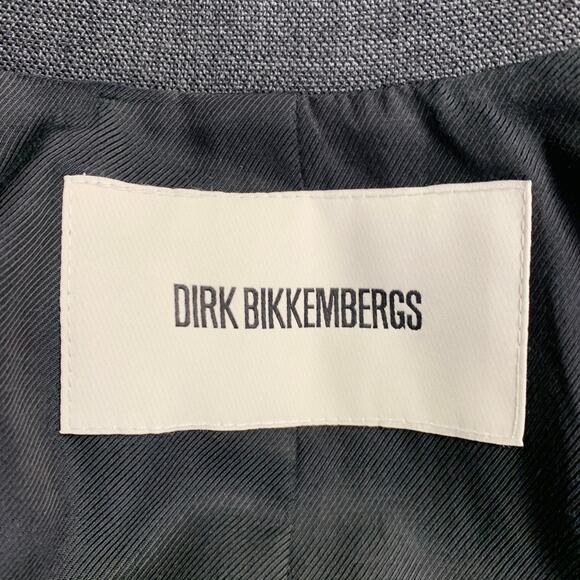 DIRK BIKKEMBERGS Size 36 Grey Black Polyester Wool Peak Lapel Sport Coat - Picture 7 of 11